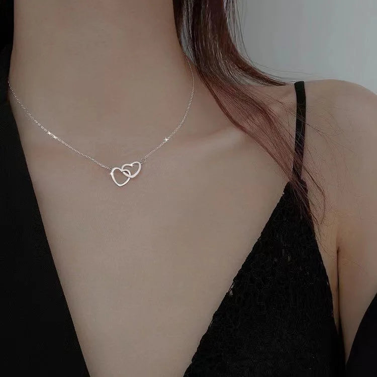 Korean-Style Acrylic Butterfly Necklace – Elegant Gold-Tone Pendant for Women