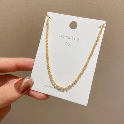 Delicate Heart Pendant Necklace – Gold Clavicle Chain with Exquisite Crystal Zircon