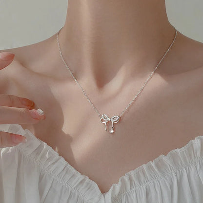Korean-Style Acrylic Butterfly Necklace – Elegant Gold-Tone Pendant for Women