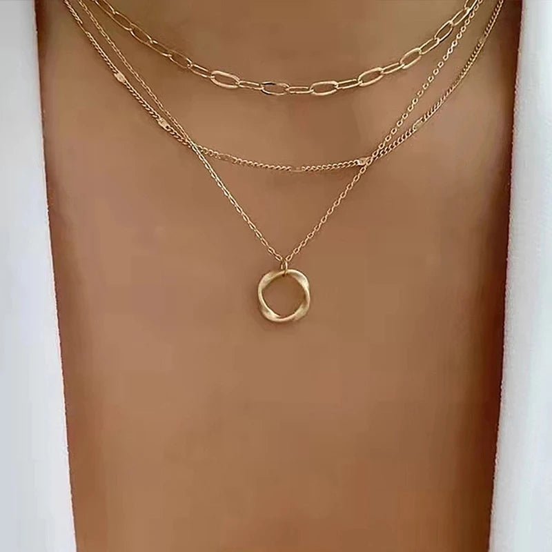 Delicate Heart Pendant Necklace – Gold Clavicle Chain with Exquisite Crystal Zircon