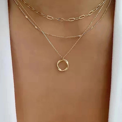 Delicate Heart Pendant Necklace – Gold Clavicle Chain with Exquisite Crystal Zircon